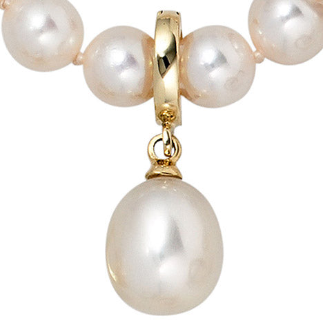 Einhänger Anhänger 585 Gold Gelbgold 1 Süßwasser Perle Perlenanhänger