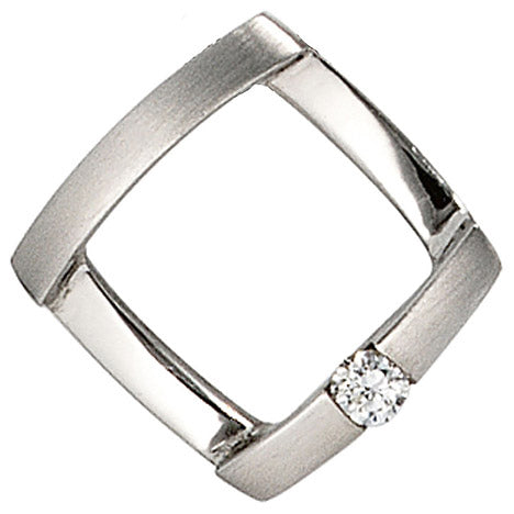 Anhänger 950 Platin matt 1 Diamant Brillant 0 03ct. Platinanhänger