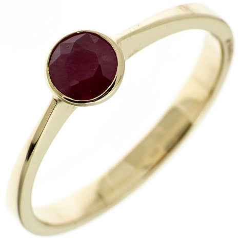 Damen Ring 333 Gold Gelbgold 1 Rubin rot Goldring