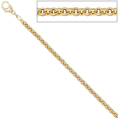 Erbskette 585 Gelbgold 3 4 mm 45 cm Gold Kette Halskette Goldkette Karabiner
