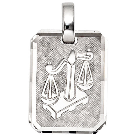Anhänger Sternzeichen Waage 925 Sterling Silber matt Sternzeichenanhänger