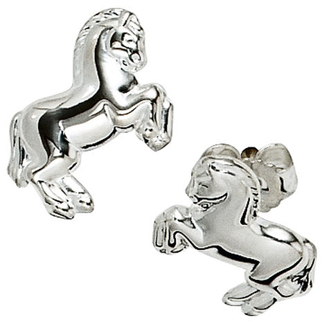 Kinder Ohrstecker Pferd Pferde 925 Sterling Silber Ohrringe Kinderohrringe