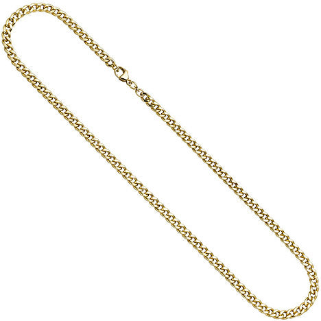 Collier Halskette Panzerkette 333 Gelbgold 5 3 mm 50 cm Gold Kette Goldkette