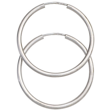 Creolen rund 585 Gold Weißgold Ohrringe Goldohrringe Goldcreolen