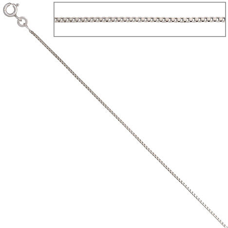 Venezianerkette 585 Weißgold 0 9 mm 38 cm Gold Kette Halskette Weißgoldkette