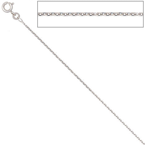 Ankerkette 585 Weißgold 1 3 mm 36 cm Gold Kette Halskette Weißgoldkette