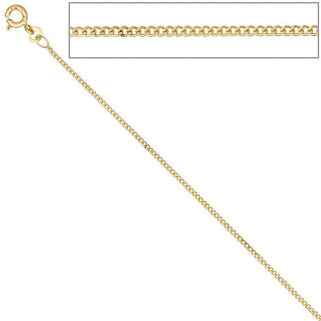Panzerkette 333 Gelbgold 1 3 mm 36 cm Gold Kette Halskette Goldkette Federring
