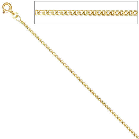 Panzerkette 585 Gelbgold 1 7 mm 40 cm Gold Kette Halskette Goldkette Federring