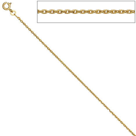 Ankerkette 333 Gelbgold 1 6 mm 40 cm Gold Kette Halskette Goldkette Federring