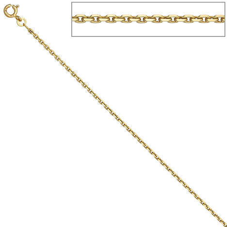Ankerkette 333 Gelbgold 1 9 mm 42 cm Gold Kette Halskette Goldkette Federring