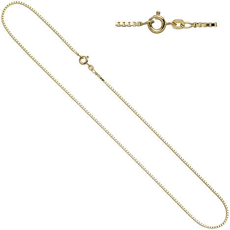 Venezianerkette 585 Gelbgold 1 0 mm 40 cm Gold Kette Halskette Goldkette