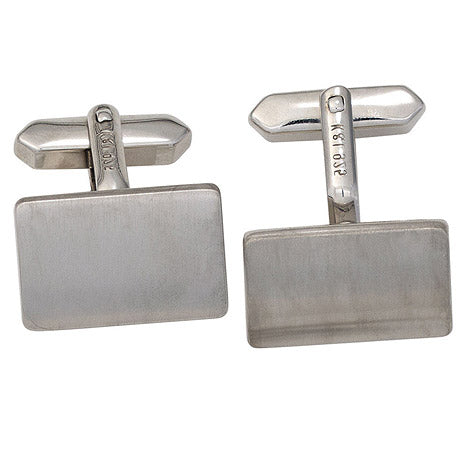 Manschettenknöpfe 925 Sterling Silber rhodiniert mattiert