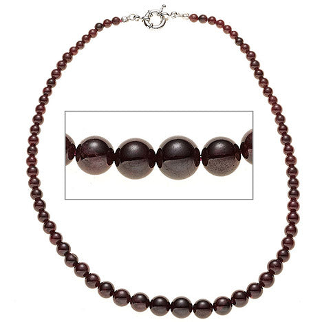 Halskette Edelsteinkette Granat Verlauf 45 cm Kette