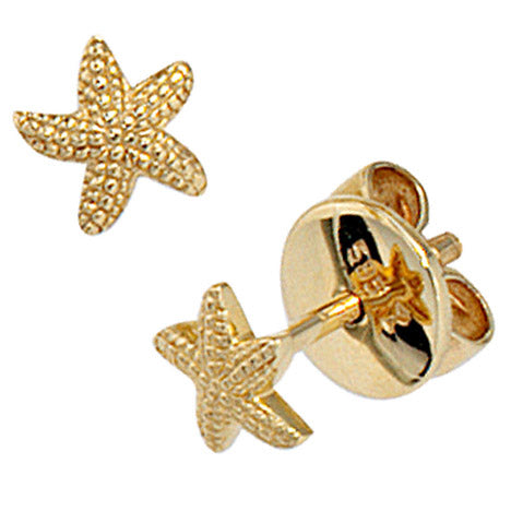 Ohrstecker Seestern 585 Gold Gelbgold Ohrringe Goldohrringe Goldohrstecker