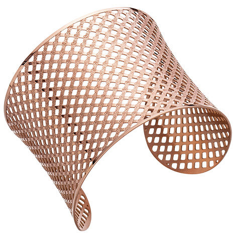 Armspange / offener Armreif aus Edelstahl rotgold farben beschichtet Armband