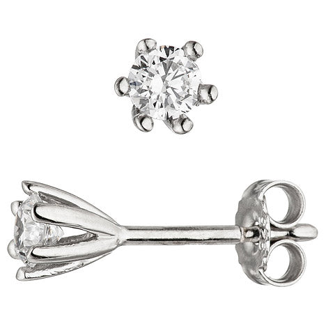 Ohrstecker 925 Sterling Silber 2 Zirkonia Ohrringe Silberohrringe