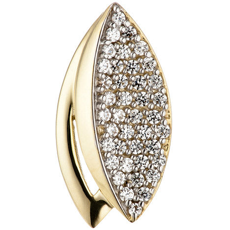 Anhänger 333 Gold Gelbgold bicolor mit Zirkonia Goldanhänger