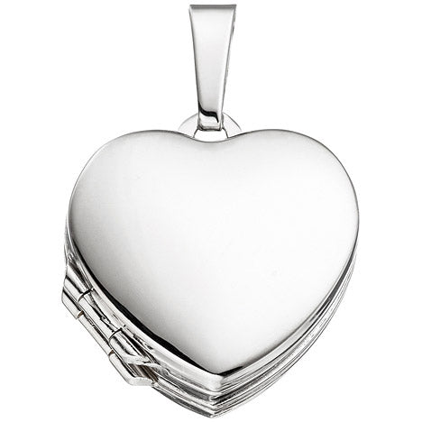 Medaillon Herz für 4 Fotos 925 Sterling Silber Anhänger zum Öffnen