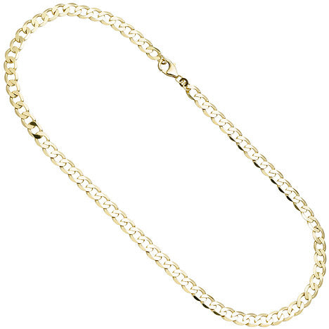 Panzerkette 333 Gelbgold 6 6 mm 45 cm Gold Kette Halskette Goldkette Karabiner