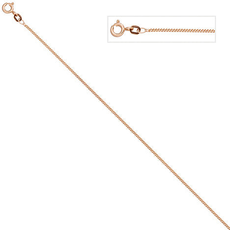 Panzerkette 925 Sterling Silber rotgold vergoldet 1 3 mm 50 cm Kette Halskette