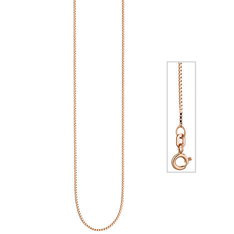 Venezianerkette 925 Silber rotgold vergoldet 0 8 mm 42 cm Kette Halskette