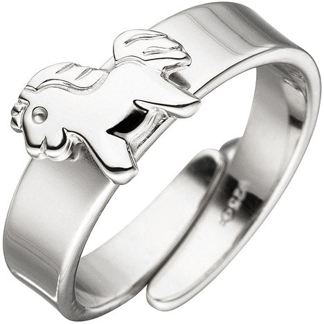 Kinder Ring Pferd Pony 925 Sterling Silber Silberring Kinderring verstellbar