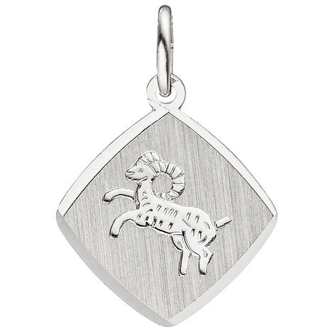 Anhänger Sternzeichen Widder 925 Sterling Silber matt Sternzeichenanhänger