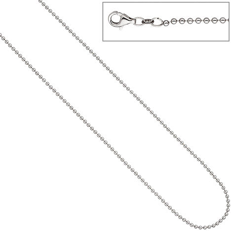 Kugelkette 925 Silber 2 0 mm 45 cm Kette Halskette Silberkette Karabiner