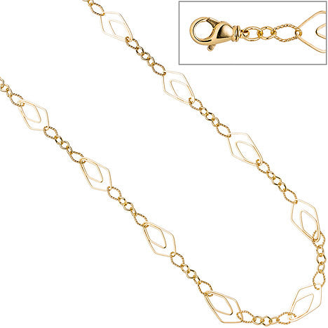 Halskette Kette 925 Sterling Silber gold vergoldet 80 cm Karabiner