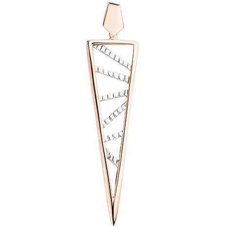 Anhänger dreieckig spitz 925 Sterling Silber rotgold vergoldet bicolor