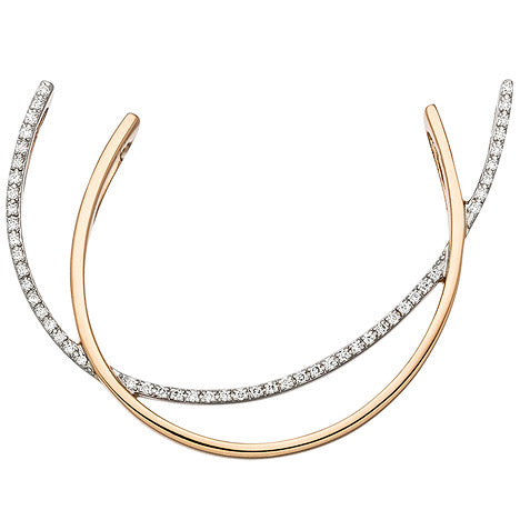 Anhänger 585 Gold Rotgold bicolor 52 Diamanten Brillanten Diamantanhänger