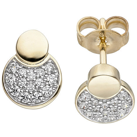Ohrstecker 333 Gold Gelbgold 28 Zirkonia Ohrringe Goldohrringe Goldohrstecker