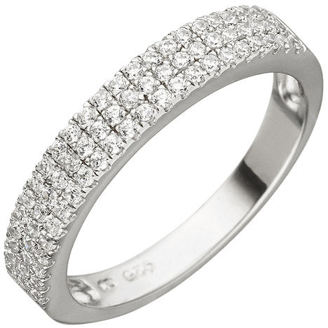 Damen Ring 925 Sterling Silber 69 Zirkonia Silberring