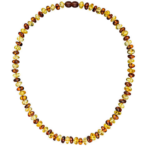 Kette Collier Bernstein bicolor 45 cm Halskette Bernsteinkette Bernsteincollier