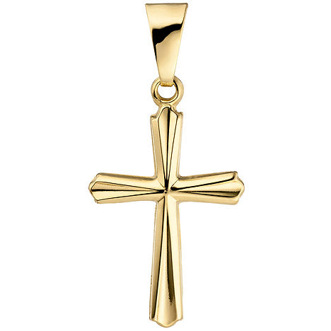 Anhänger Kreuz 375 Gold Gelbgold Kreuzanhänger Goldkreuz