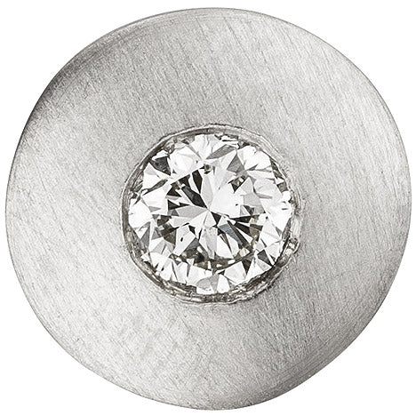 Anhänger rund 950 Platin matt 1 Diamant Brillant 0 25ct. Platinanhänger
