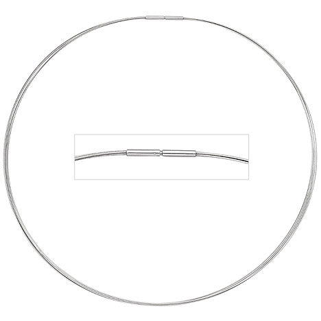 Halsreif 5-reihig Edelstahl 45 cm