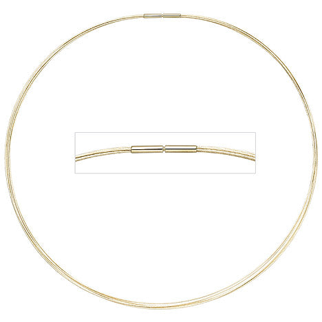 Halsreif 5-reihig 585 Gold Gelbgold 42 cm Goldkette Goldreif