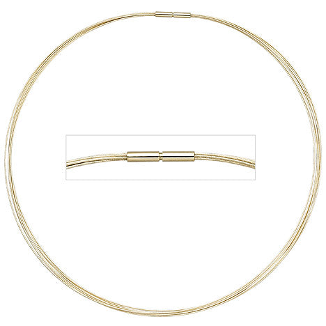 Halsreif 7-reihig 585 Gold Gelbgold 45 cm Goldkette Goldreif