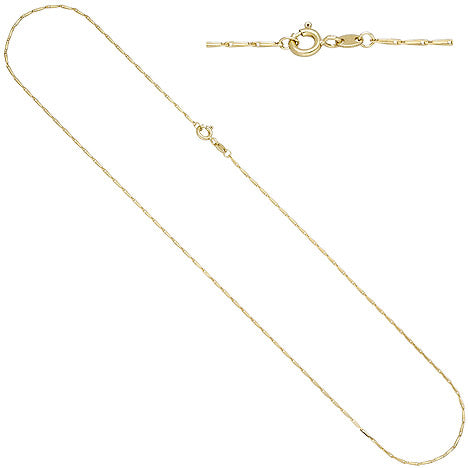 Haferkornkette 585 Gold Gelbgold 1 2 mm 45 cm Kette Halskette Goldkette