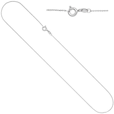 Ankerkette rund 585 Gold Weißgold 0 9 mm 40 cm Kette Halskette Weißgoldkette