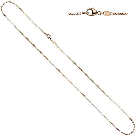 Venezianerkette 585 Gold Rotgold 1 2 mm 42 cm Kette Halskette Rotgoldkette