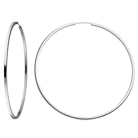 Creolen groß 925 Sterling Silber Ohrringe Durchmesser 73 mm