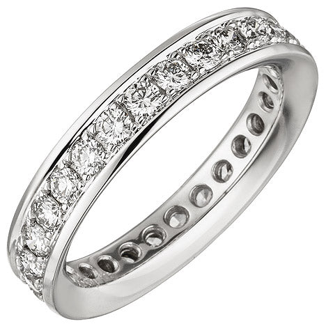 Damen Memory-Ring 585 Gold Weißgold mit Diamanten Brillanten 1 12 ct.