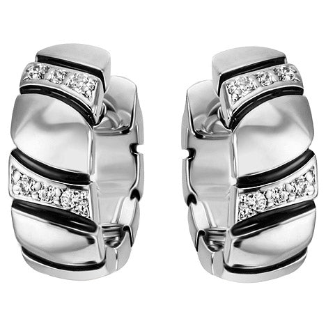 Creolen 925 Sterling Silber 12 Zirkonia Ohrringe Silbercreolen Silberohrringe