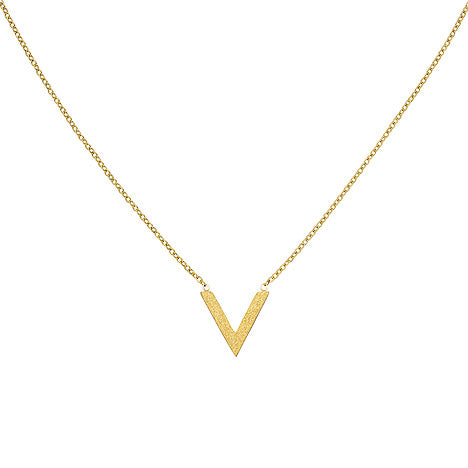 Collier Halskette Edelstahl goldfarben beschichtet 45 cm Kette