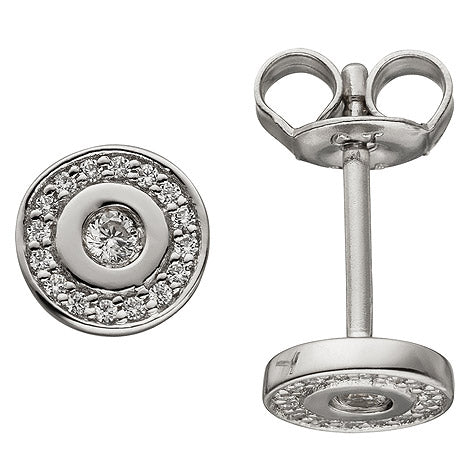 Ohrstecker 925 Sterling Silber 34 Zirkonia Ohrringe Silberohrringe