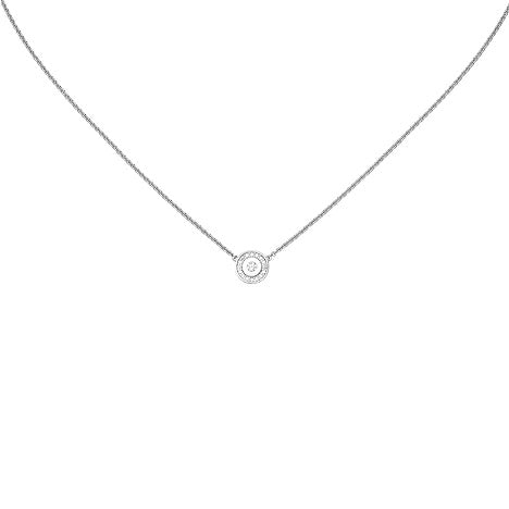 Collier Halskette 925 Sterling Silber 17 Zirkonia 45 cm Kette Silberkette