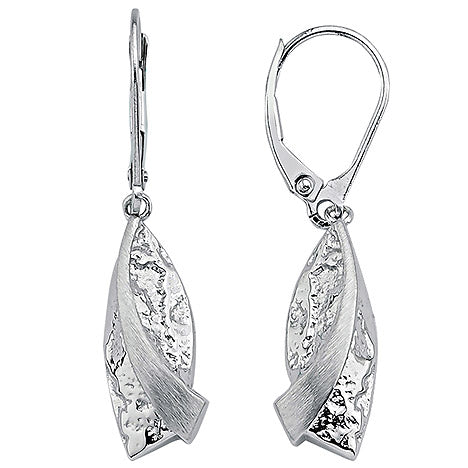 Ohrhänger 925 Sterling Silber gehämmert Ohrringe Boutons Silberohrringe