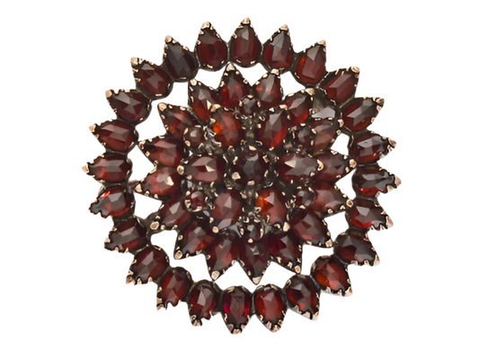 Brosche Granat 925